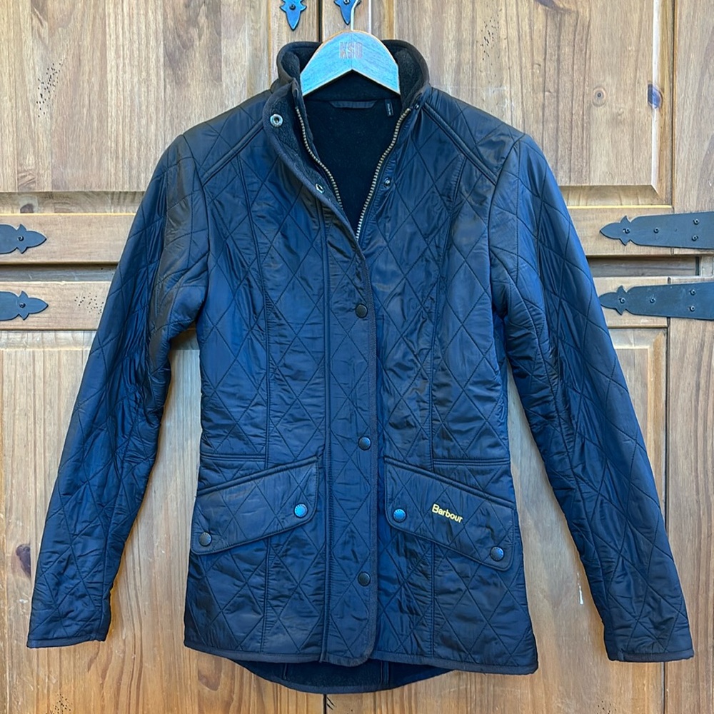 Barbour Calvary Polarquilt Jacket USA size 4, Black